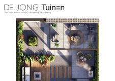 2D ontwerp Tuin met tegels in houtlook Sliedrecht