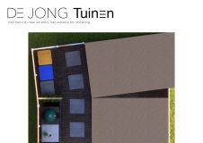 2D ontwerp Tuin met tegels en overkapping Sliedrecht