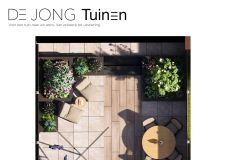 2D ontwerp  kleine tuin met houtlook tegels Papendrecht
