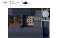 2D ontwerp dakterras en tuin Papendrecht