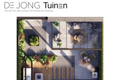 2D ontwerp Tuin met tegels in houtlook Sliedrecht
