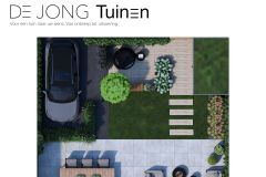 2D ontwerp tuin met oprit Dordrecht