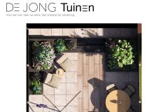 2D ontwerp  kleine tuin met houtlook tegels Papendrecht