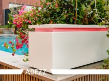 Witte plantenbak Adezz met verlichting
