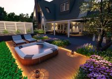 Vlonderterras met jacuzzi in Papendrecht