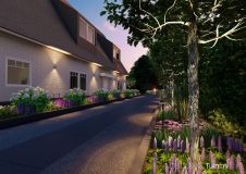 Tuinontwerp entree villatuin in Papendrecht