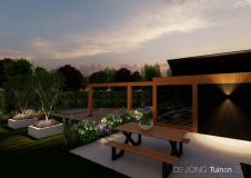 Kindvriendelijke tuin met schommel in Papendrecht