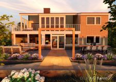 Moderne-rolstoelvriendelijke tuin in Hardinxveld-Giessendam