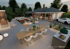 Tuinontwerp met een strak lijnenspel in Sliedrecht