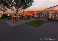 Speel/recreatieplein met kunstgazon in Sliedrecht