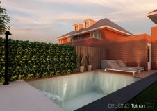 Strakke tuin met plungepool in Papendrecht