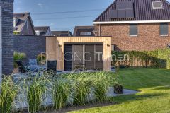 Strakke tuin Papendrecht schuur