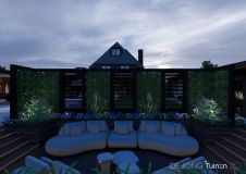 Vlonderterras met design meubels