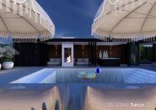 Villatuin met poolhouse, openhaard en jacuzzi