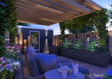 Strakke stadstuin met speelse pergola in Dordrecht