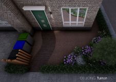 Organische voortuin met klinkers in Gorinchem
