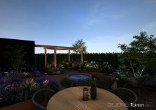 Sfeervolle achtertuin met luxe pergola in Gorinchem
