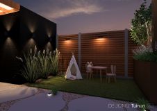 Kunstgazon verwerkt in tuinontwerp Gorinchem