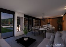 Overkapping met een luxe inrichting